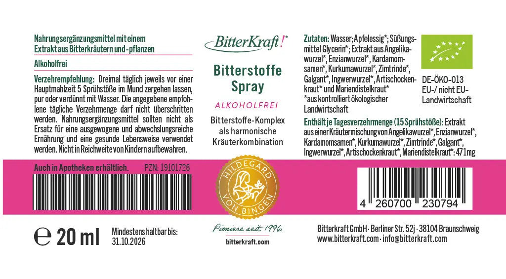 BitterKraft! Original Alkoholfrei (BIO) 100ml + Gratis Spray Bitterkraft GmbH - Bitterkraft