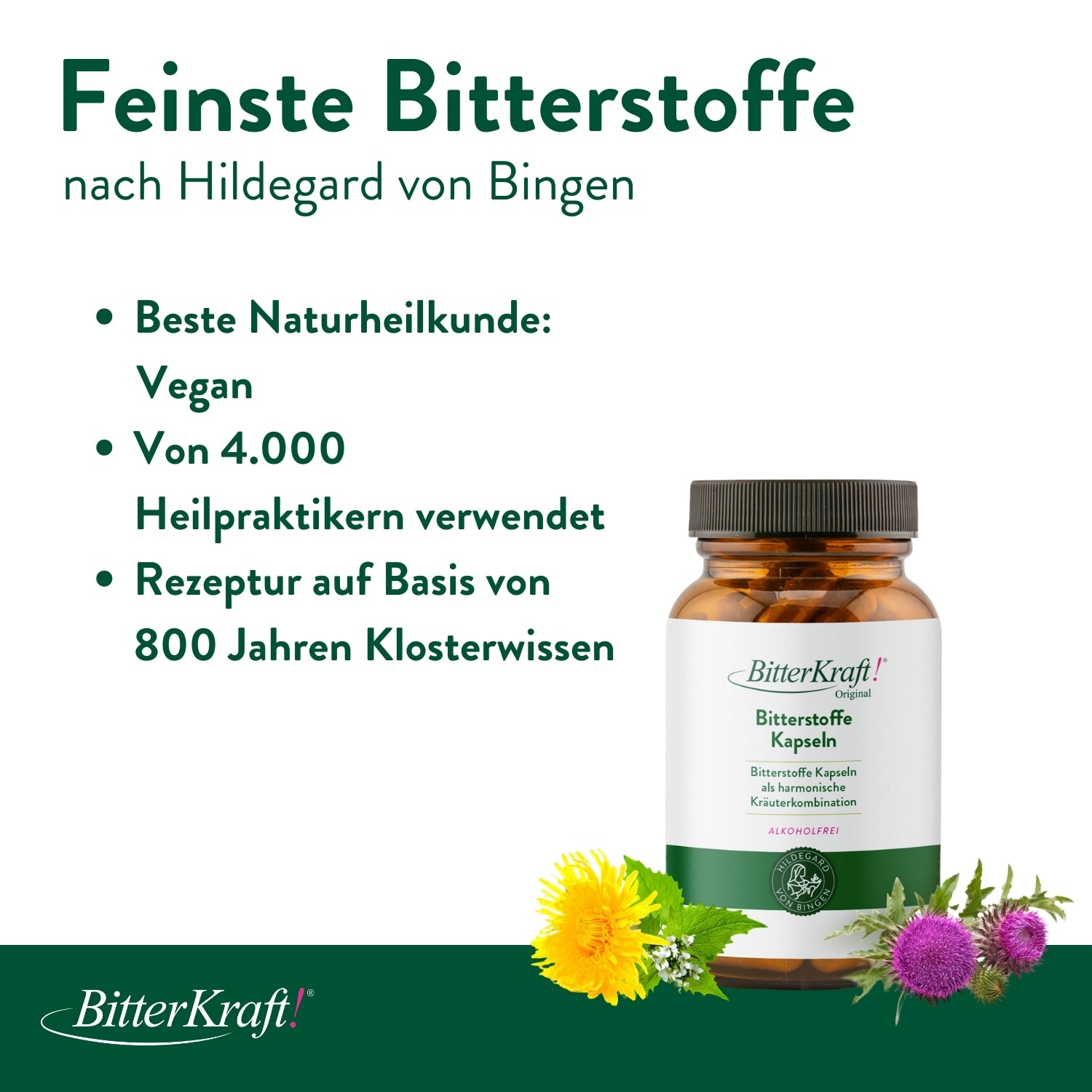 BitterKraft! Bitterstoffe Kapseln (60 Stück)