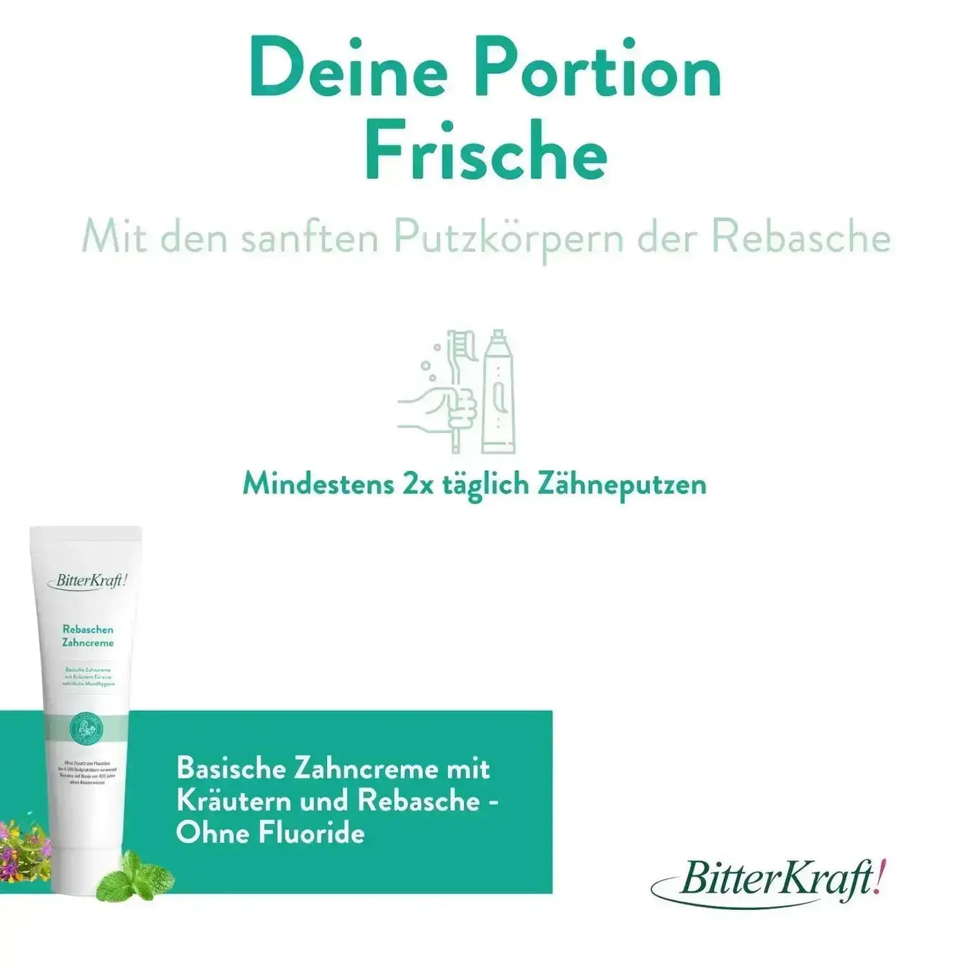 Mundhygiene mit Mundziehöl, Zahncreme und Bambus-Zahnbürste
