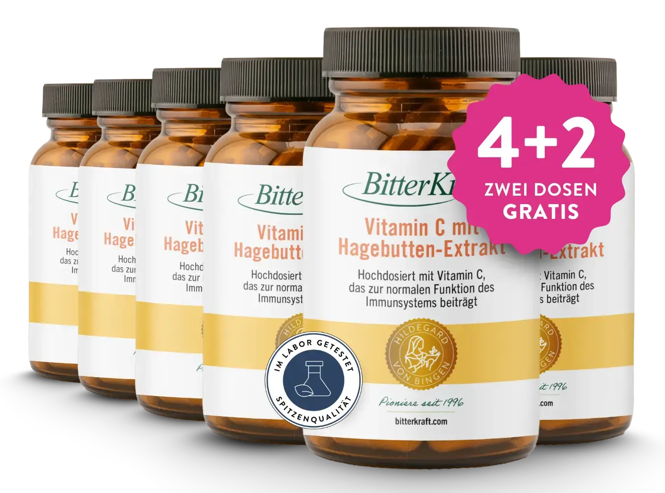 Bitterkraft! Vitamin C with Rosehip Extract, 30 Capsules