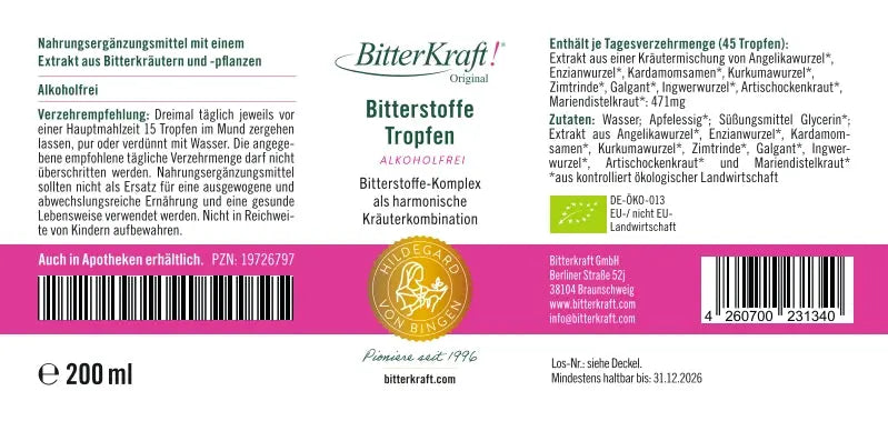 BitterKraft! Original Non-Alcoholic (Organic) 200 ml