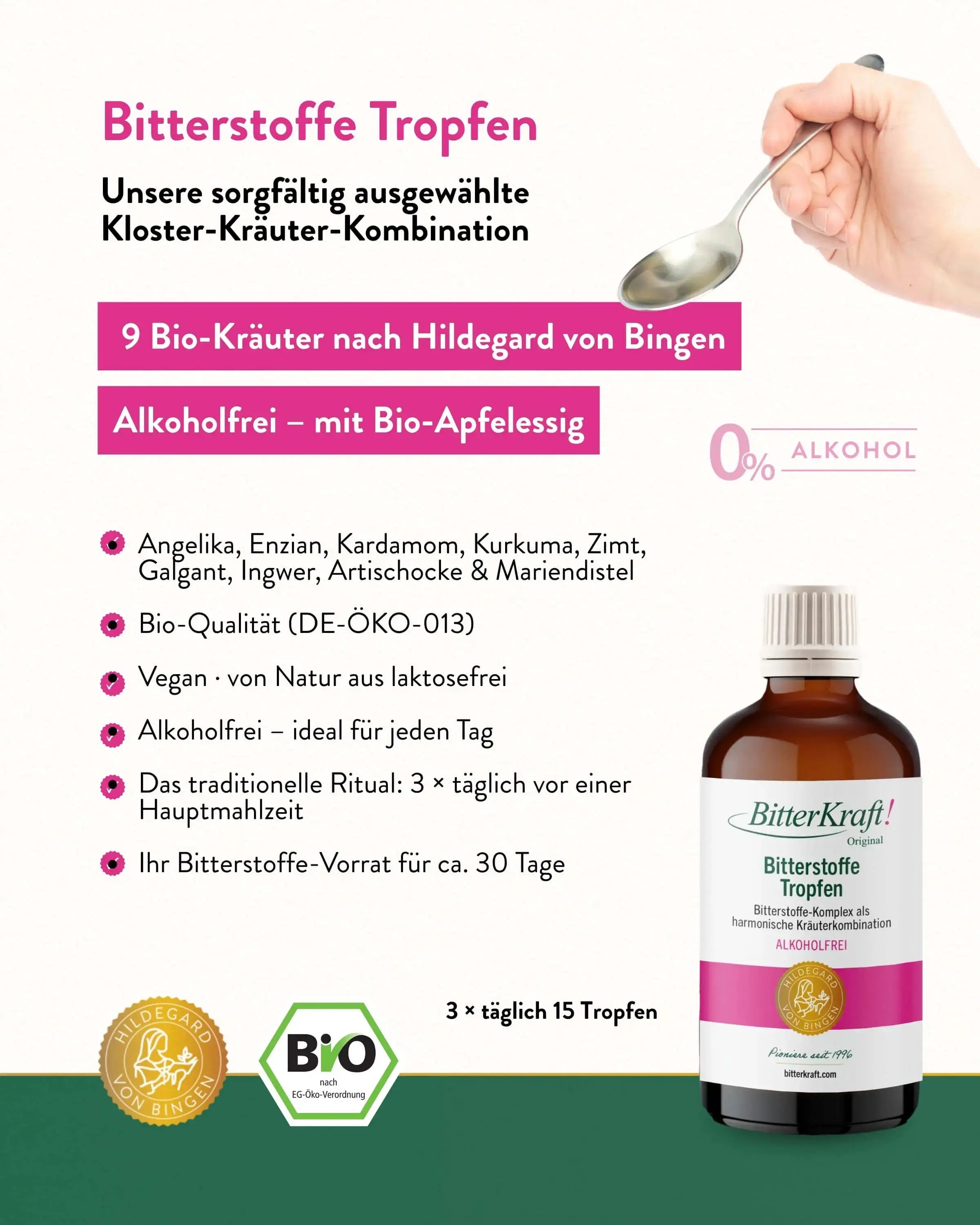 BitterKraft! Original Alkoholfrei (BIO) 100ml + Gratis Spray Bitterkraft GmbH - Bitterkraft