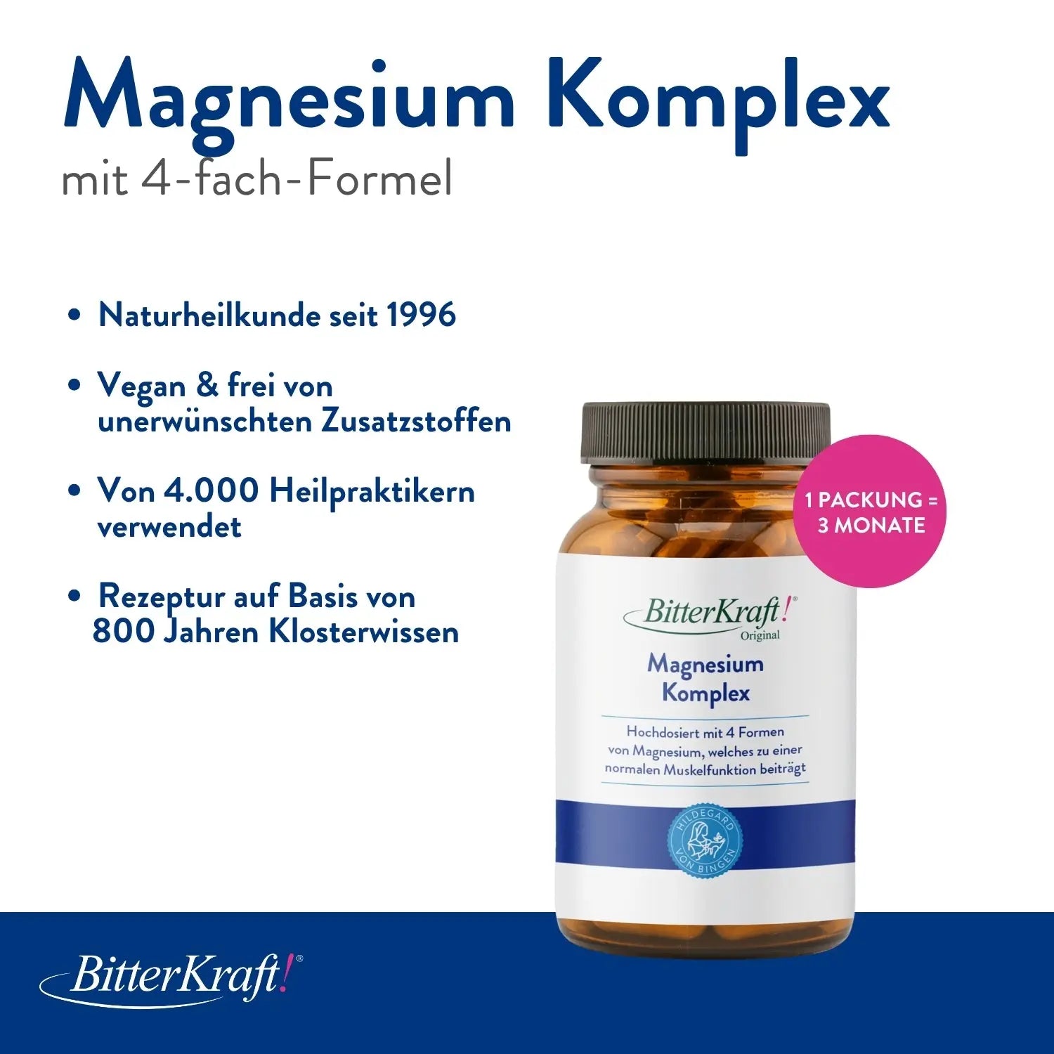 BitterKraft Magnesium-Komplex – 3er-Sparpaket