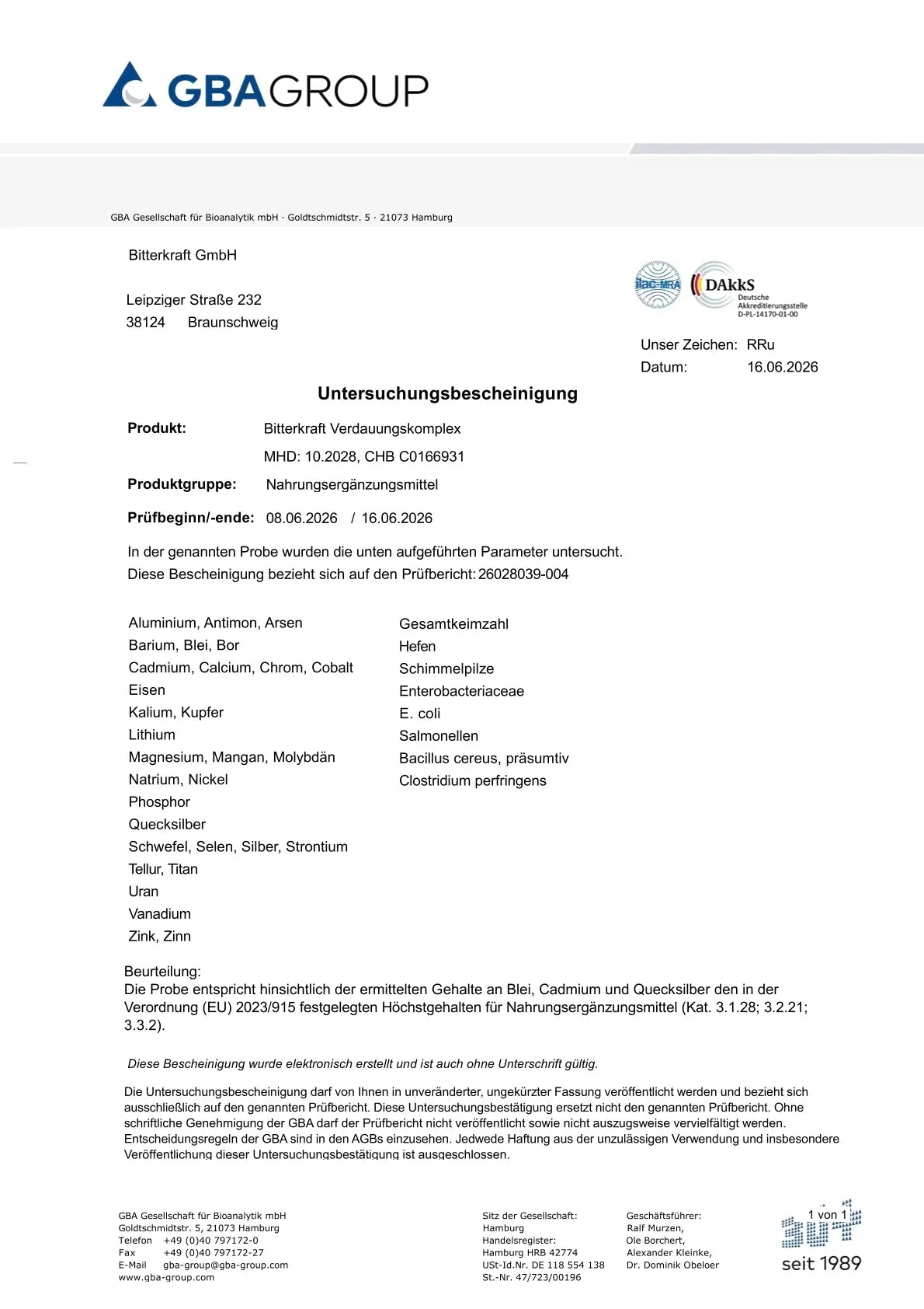 Bitterkraft Digestive Complex