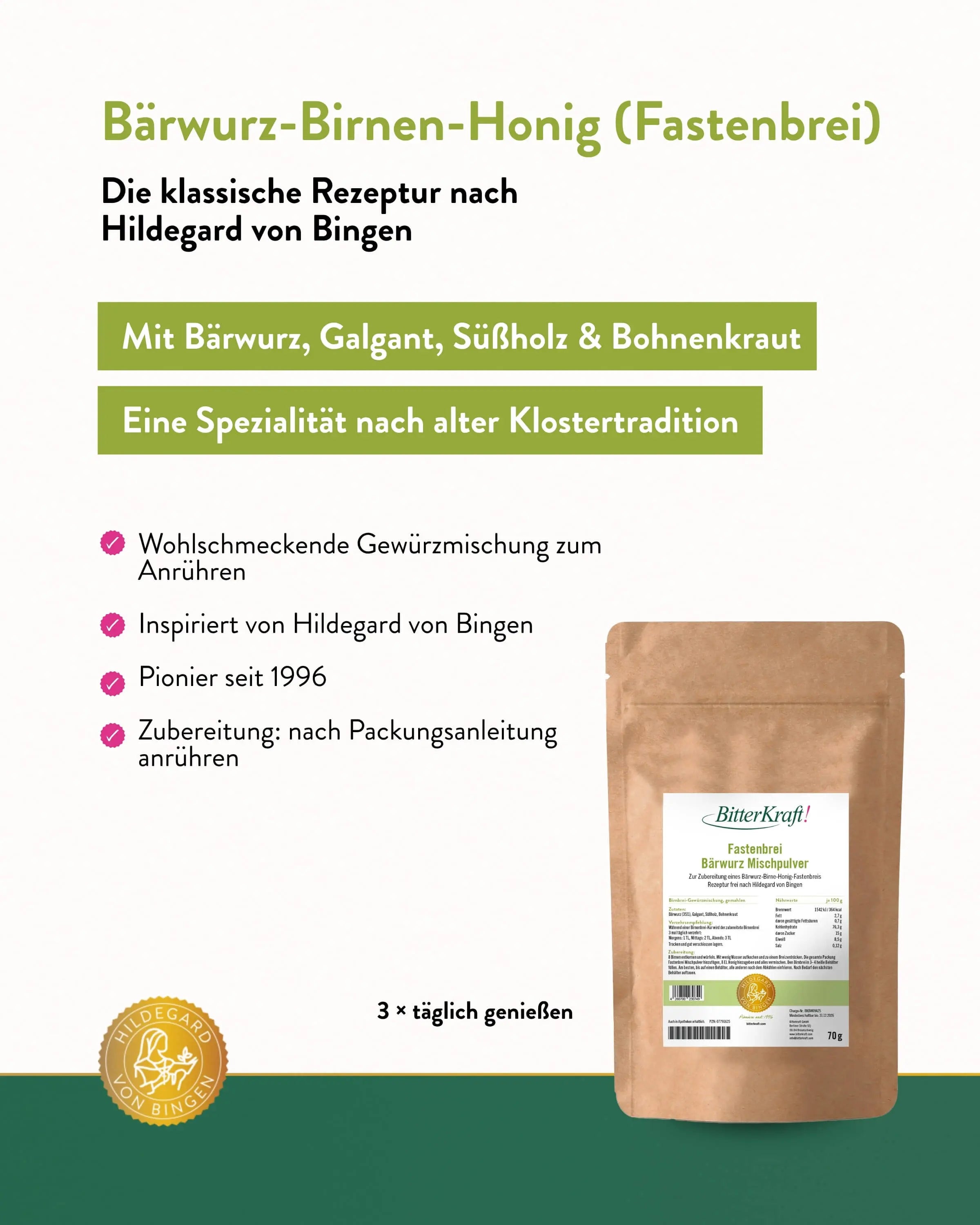 Bärwurz Pear Honey Mix Powder
