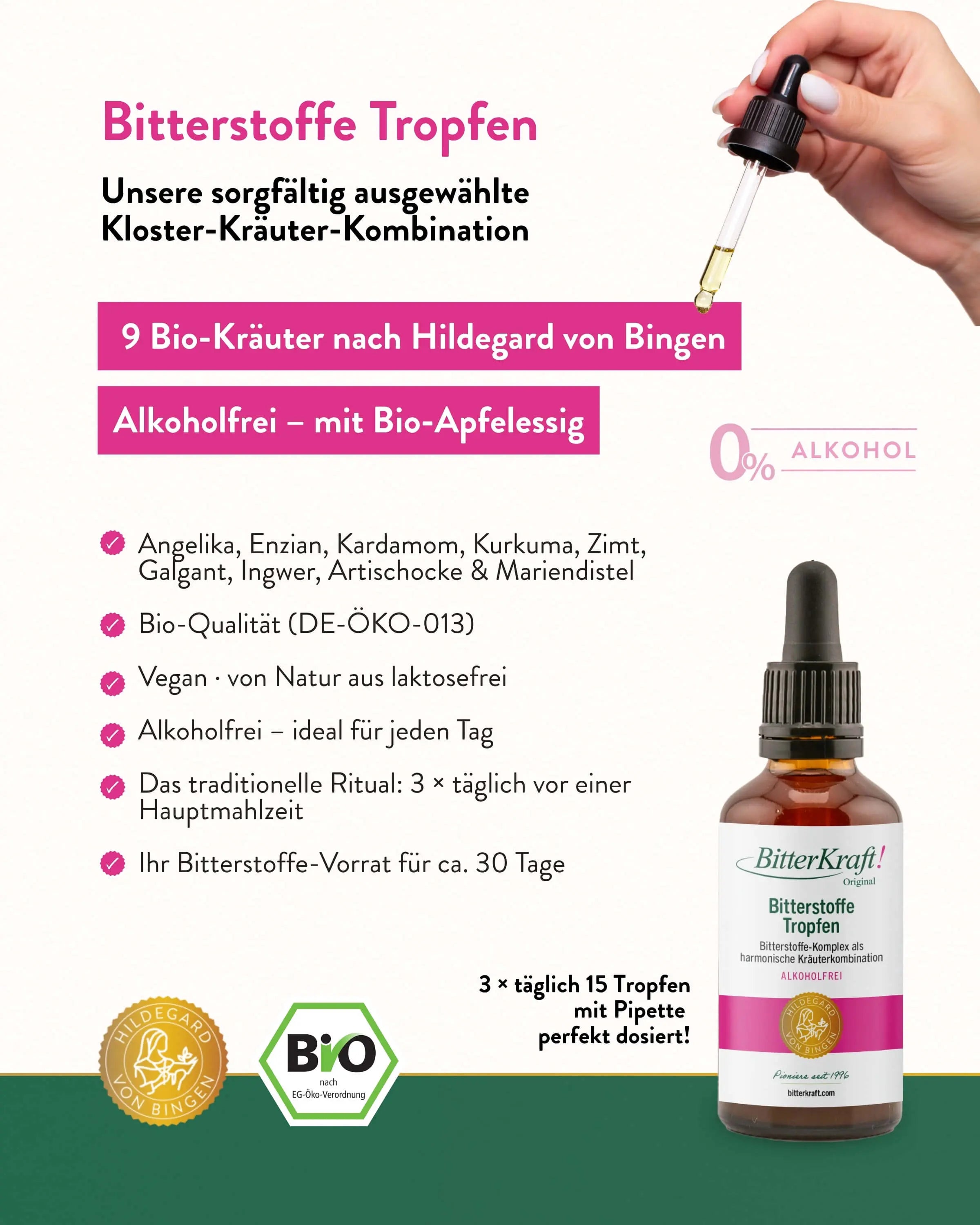 BitterKraft! Original Non-Alcoholic 50 ml Pipette (Organic)