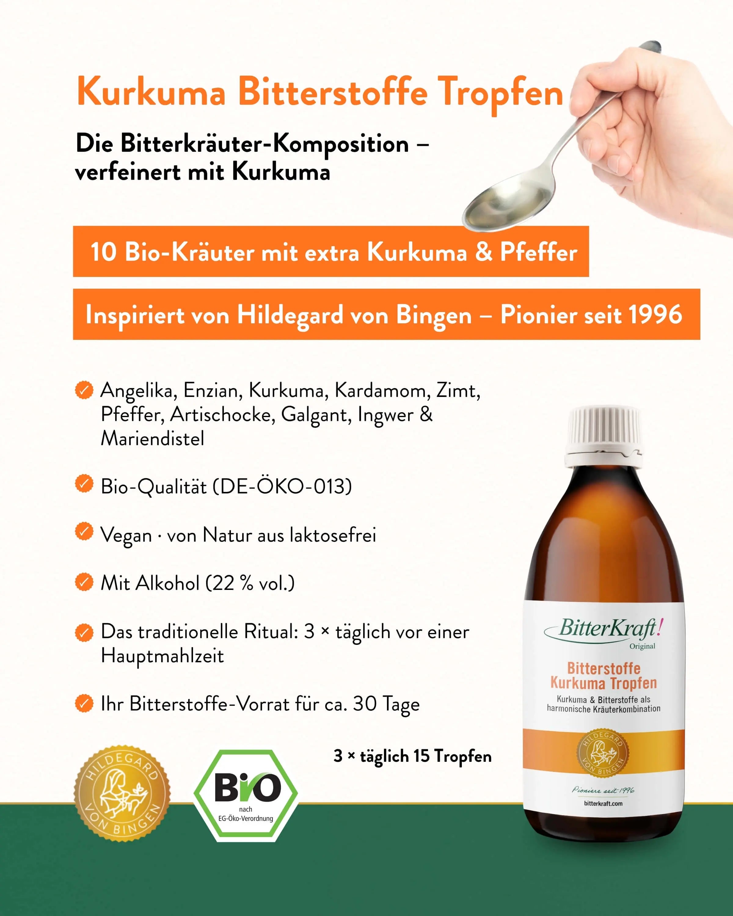BitterKraft! Original Turmeric Drops (Organic) 200 ml