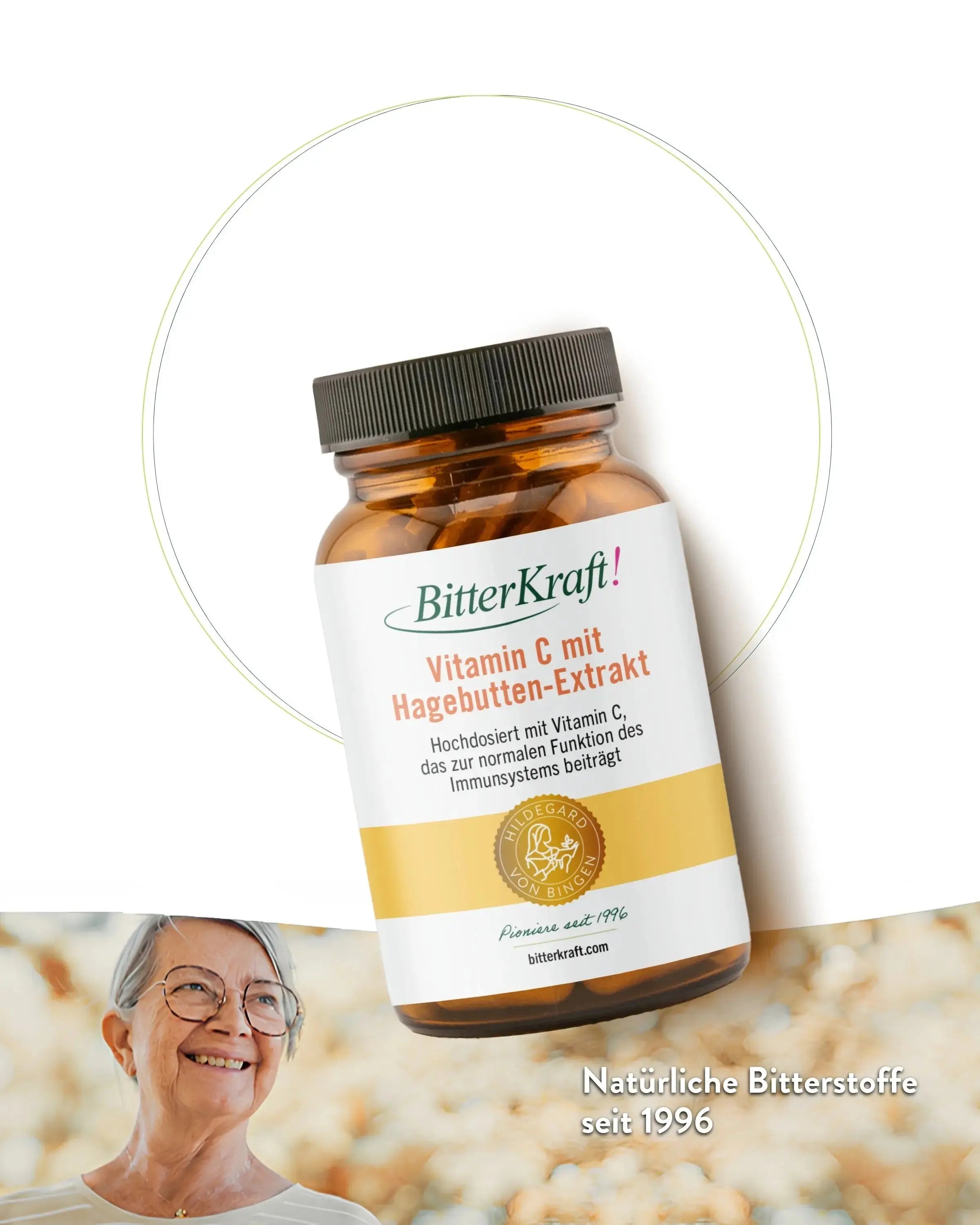 Bitterkraft! Vitamin C with Rosehip Extract, 30 Capsules